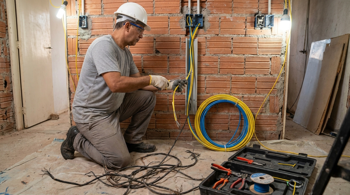 Adequação de Fiação no Centro, Bragança Paulista‑SP