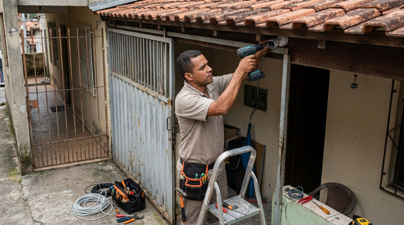 Instalação de Câmera Residencial em Aparecida, Bragança Paulista‑SP