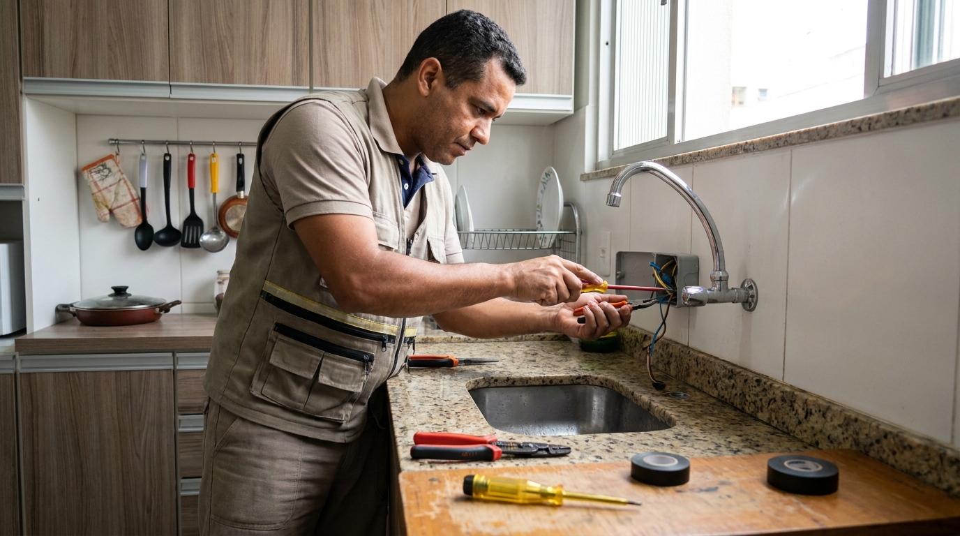 Instalação em Cozinha ou Área Gourmet no Centro, Bragança Paulista‑SP