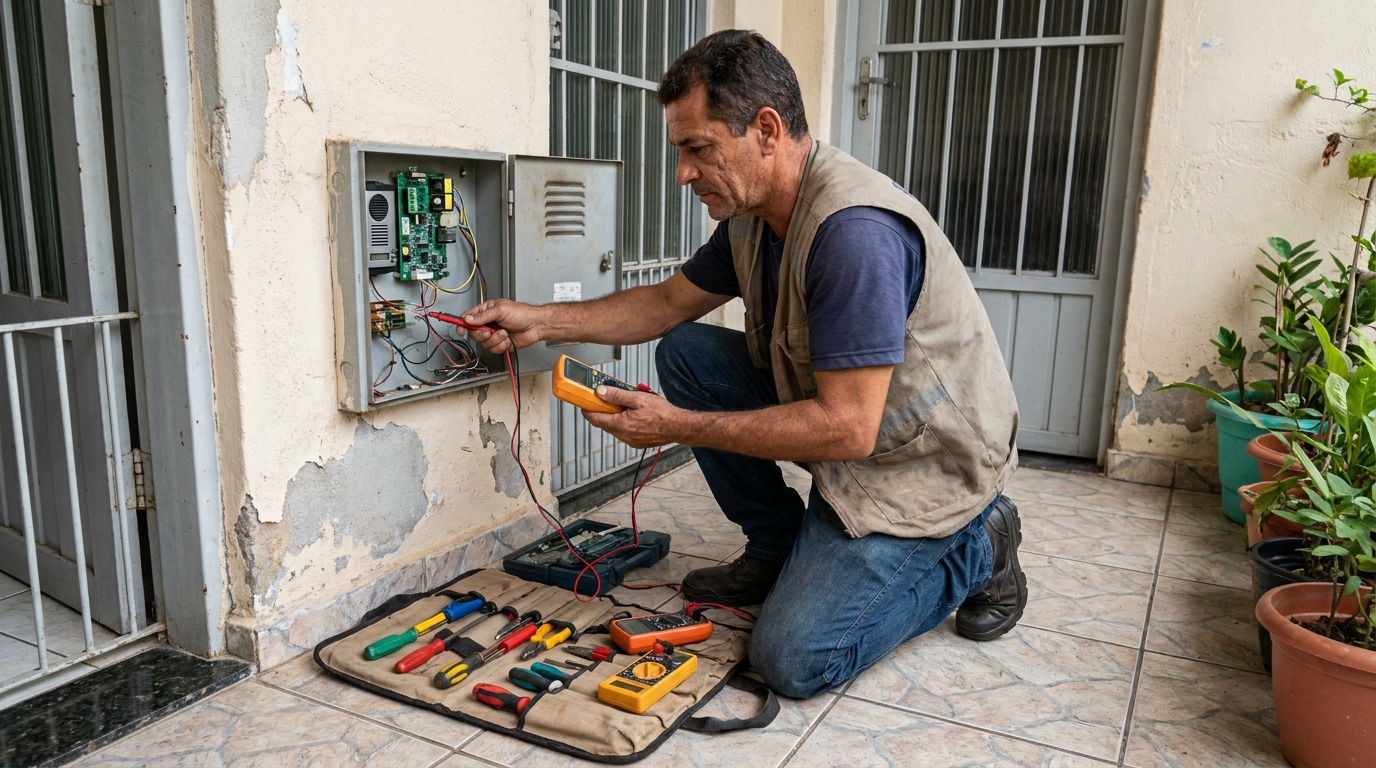 Troca de Fiação de Interfone no Bairro do Menin, Bragança Paulista‑SP